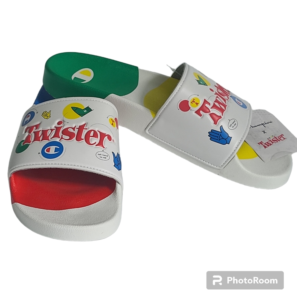 Champion Men's Ipo Twister Slides Slip Ons Sandals Shoes New Size 12